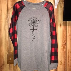 Flower and faith long sleeve t shirt see descrip